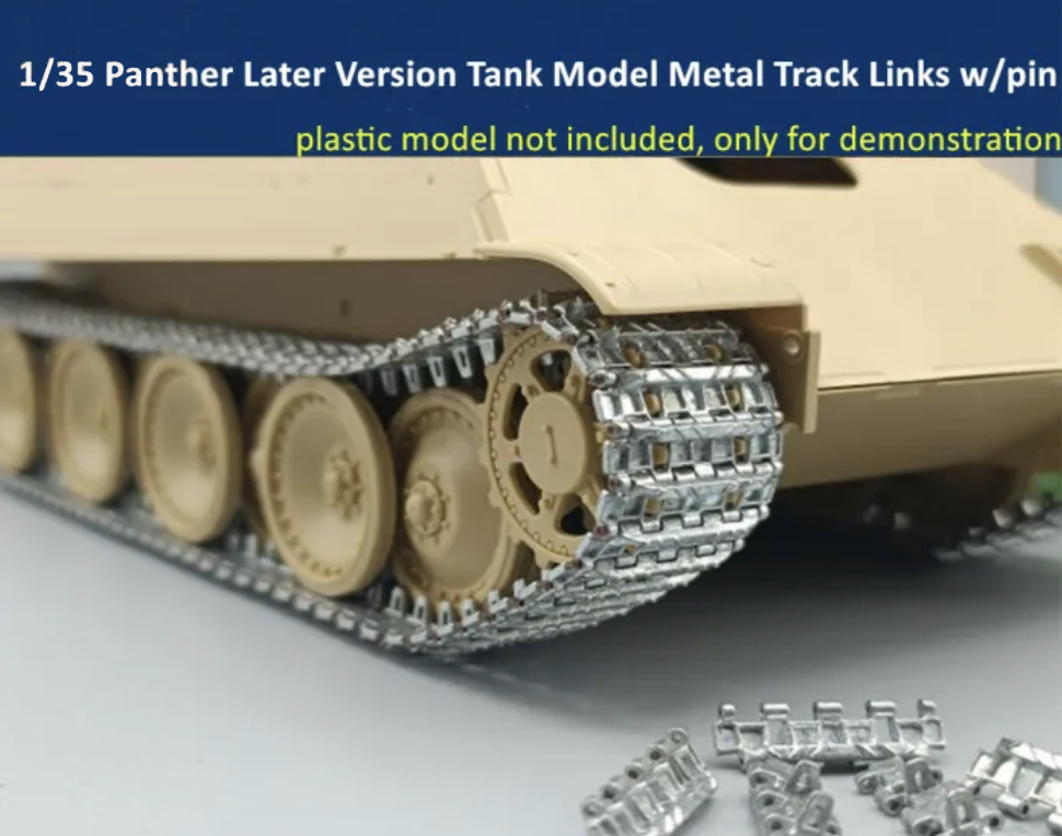 ★Tanka★ ④⑤⑥ 3台セット San Xin Model 1/35 German Late Panther Metal Track Links with