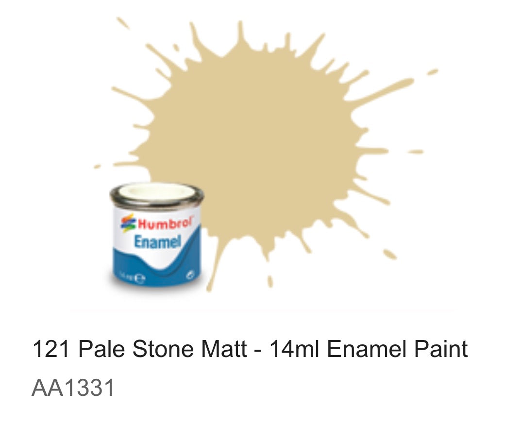 Humbrol Enamel 14ml (121) Pale Stone Matt AA1331