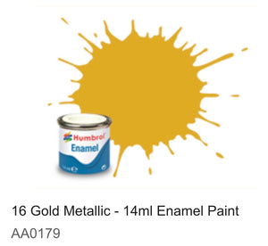 Humbrol Enamel 14ml ( 16) Gold Metallic AA0179
