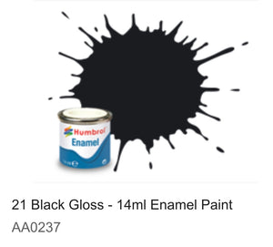 Humbrol Enamel 14ml ( 21) Black Gloss AA0237