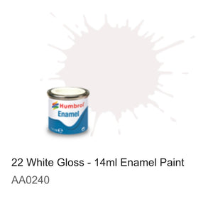 Humbrol Enamel 14ml ( 22) White Gloss AA0240