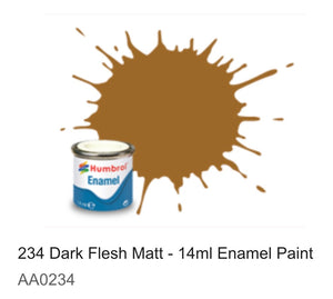 Humbrol Enamel 14ml (234) Dark Flesh  Matt AA0234