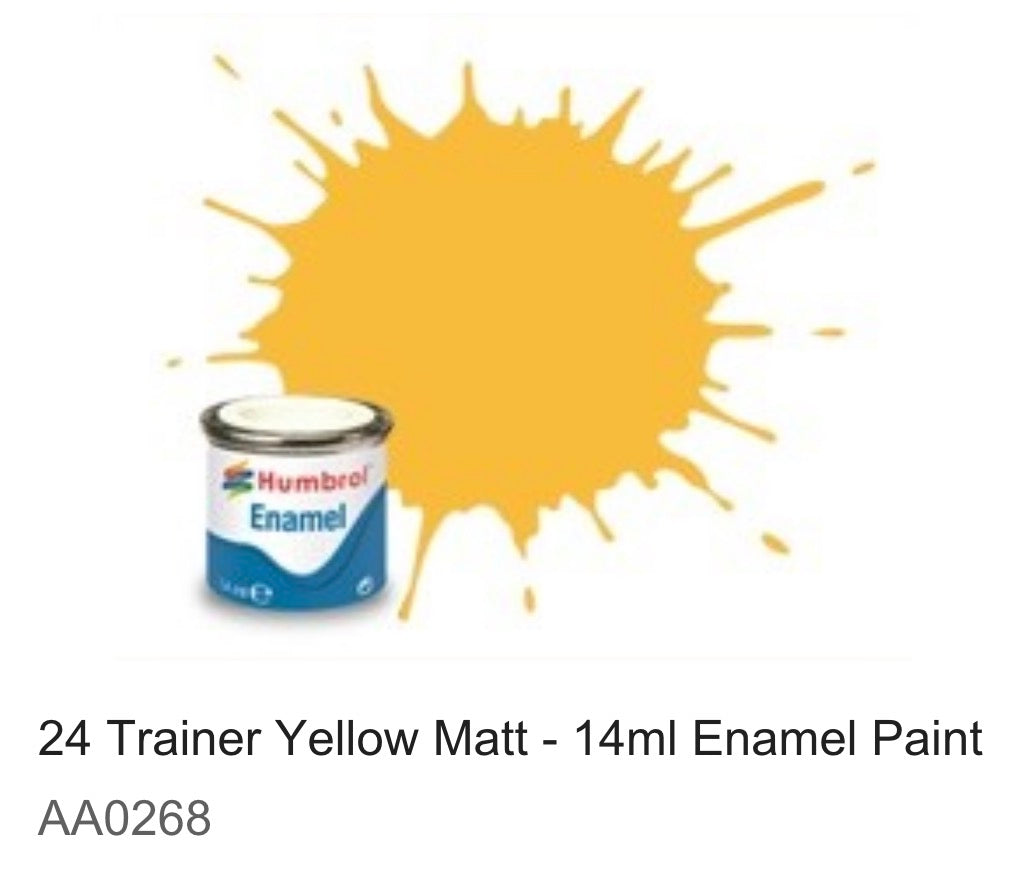 Humbrol Enamel 14ml ( 24) Trainer Yellow Matt AA0268