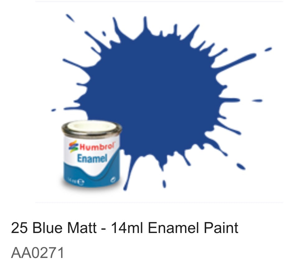 Humbrol Enamel 14ml ( 25) Blue Matt AA0271