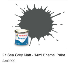 Humbrol Enamel 14ml ( 27) Sea Grey Matt AA0299