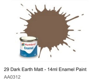 Humbrol Enamel 14ml ( 29) Dark Earth Matt AA0312