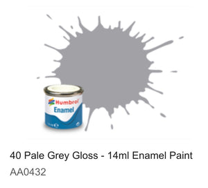 Humbrol Enamel 14ml ( 40) Pale Grey Gloss AA0432