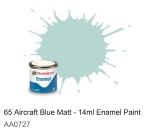 Humbrol Enamel 14ml ( 65) Aircraft Blue Matt AA0727