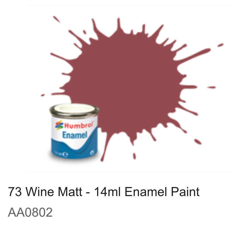 Humbrol Enamel 14ml ( 73) Wine Matt AA0802