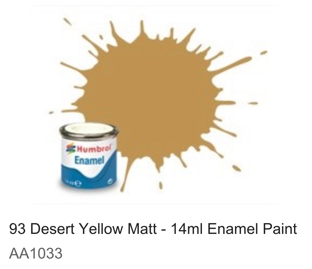 Humbrol Enamel 14ml ( 93) Desert Yellow Matt AA1033