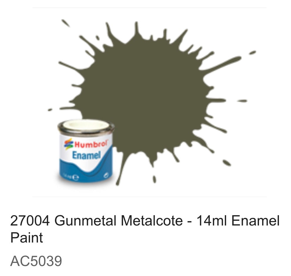 Humbrol Metalcote Enamel 14ml (27004) Gunmetal AC5039