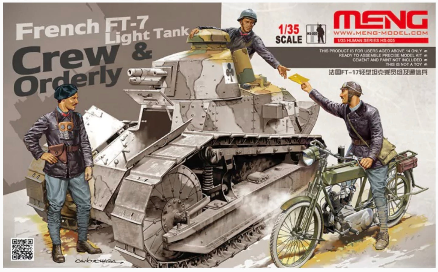 Meng 1/35 French Ft-17 Crew and Orderly HS-005