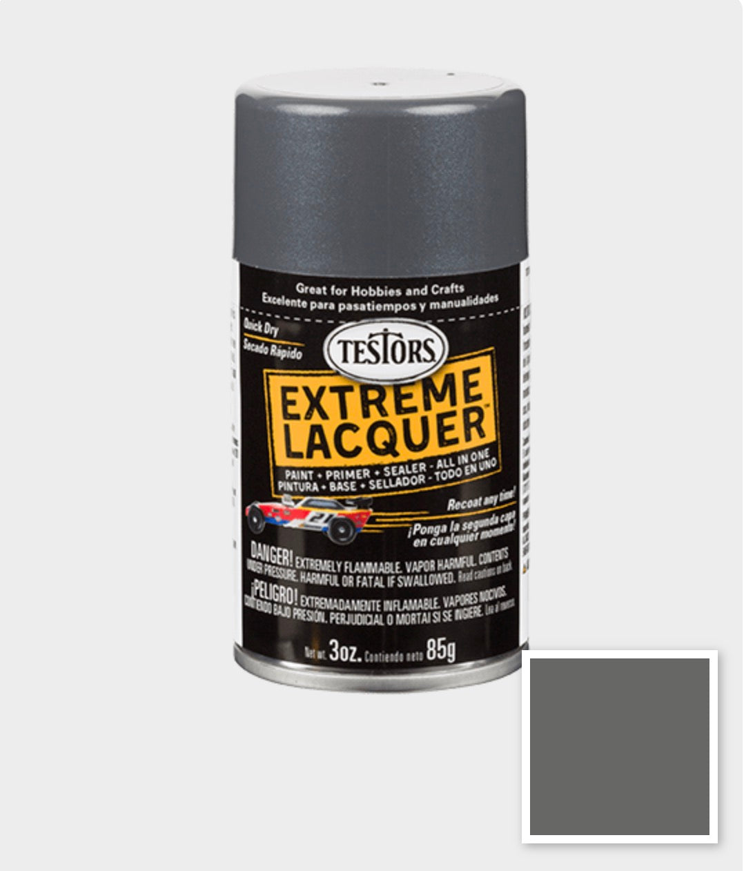 Testors 1849MT Spray Lacquer Graphite Dust 3 oz