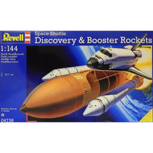 Load image into Gallery viewer, Revell 1/144 Space Shuttle Orbiter Discovery With Tank And Booster Rockets 04736