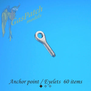 Gaspatch 1/32 Metal Turnbuckles Anchor Points (60) 13-32016