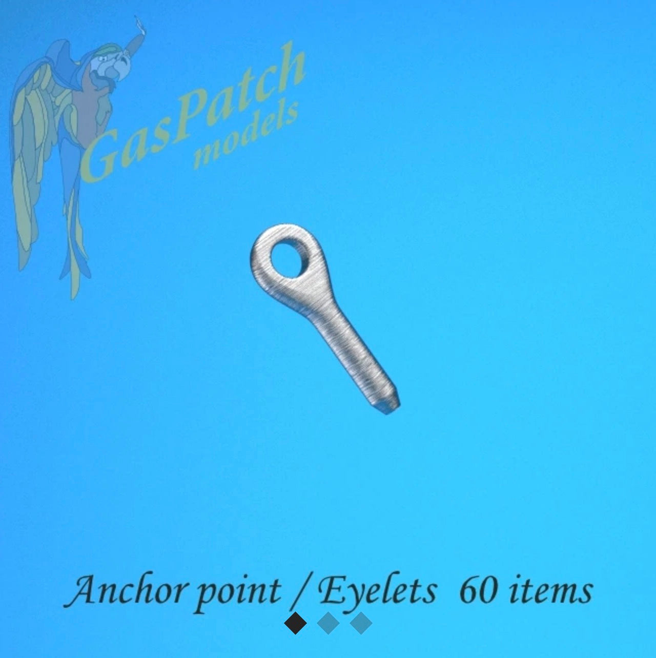 Gaspatch 1/48 Metal Turnbuckles Anchor Points (60) 13-48017