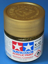 Load image into Gallery viewer, Tamiya Acrylic 23ml 81012 X-12 Gold Leaf