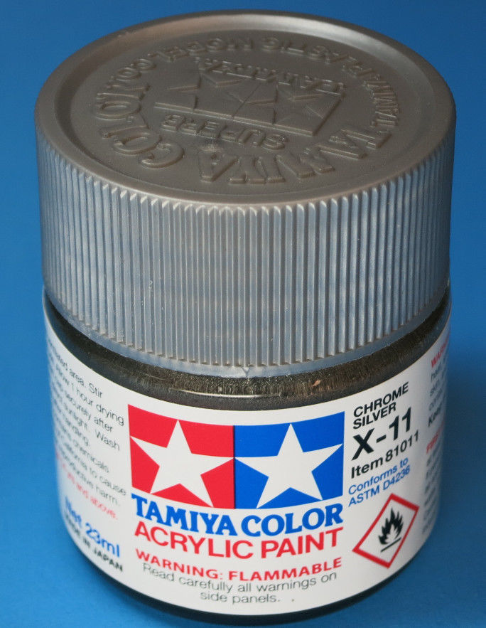 Tamiya Acrylic 23ml 81011 X-11 Chrome Silver