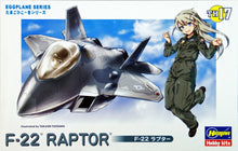 Load image into Gallery viewer, Hasegawa Eggplane US F-22 Raptor 60127