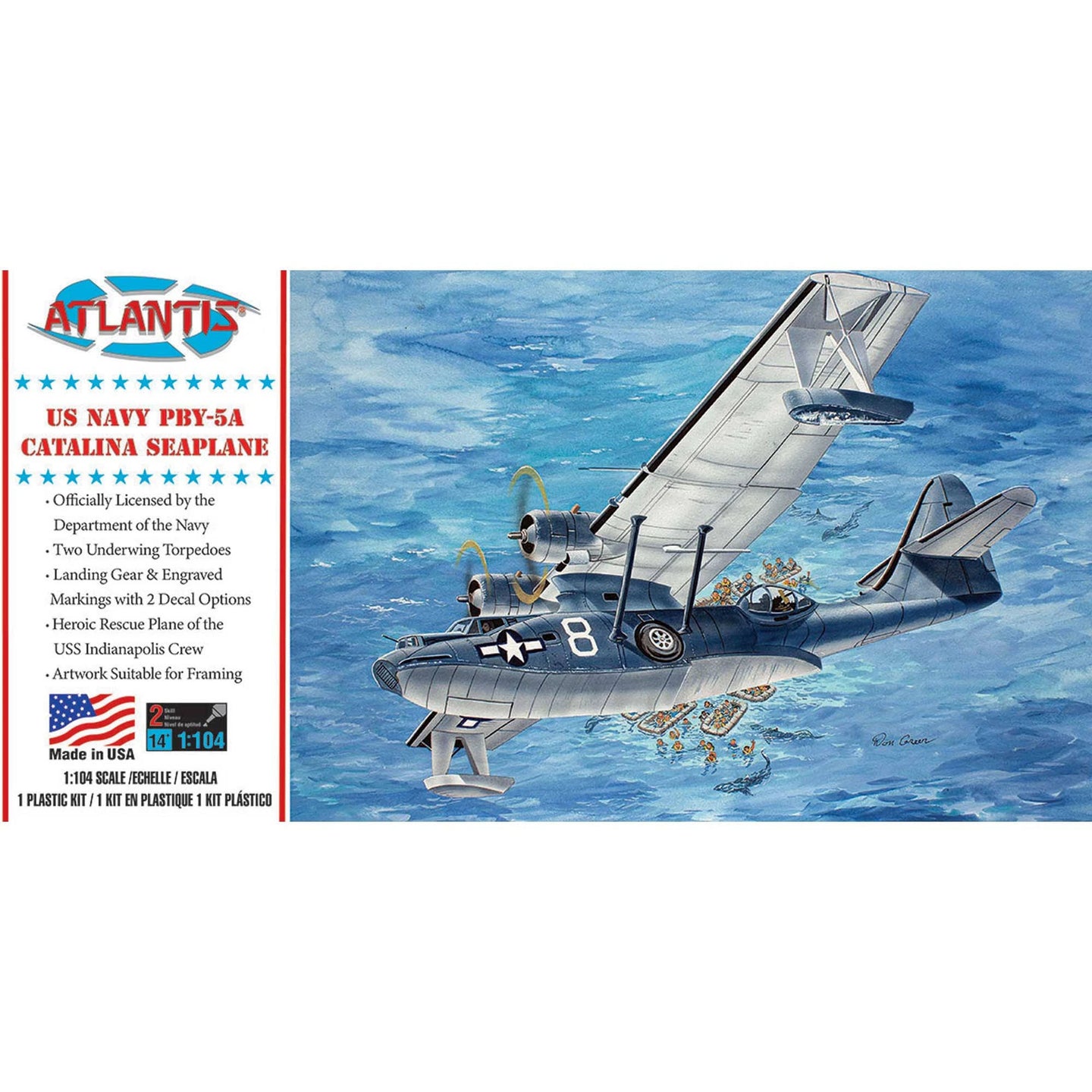 Atlantis 1/104 US Navy PBY-5A Catalina Seaplane M5301 – Burbank's