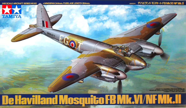 Tamiya 1/48 British DeHavilland Mosquito FB Mk.VI/NF Mk.II 61062