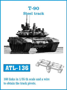 Friulmodel 1/35 Russian T-90 Steel Track Individual Metal Track Links ATL-136