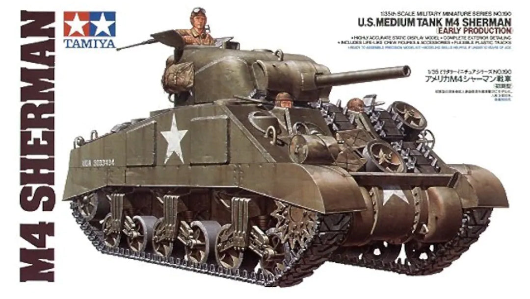 Tamiya 1/35 US M4 Sherman Medium Tank 35190 – Burbank's House of Hobbies