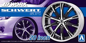 Aoshima 1/24 Rim & Tire Set ( 26) Work Schwert SC4 20