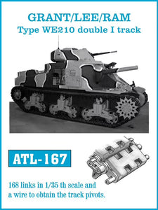 Friulmodel 1/35 Grant/Lee/Ram Type WE210 Double I Metal Track Links ATL-167