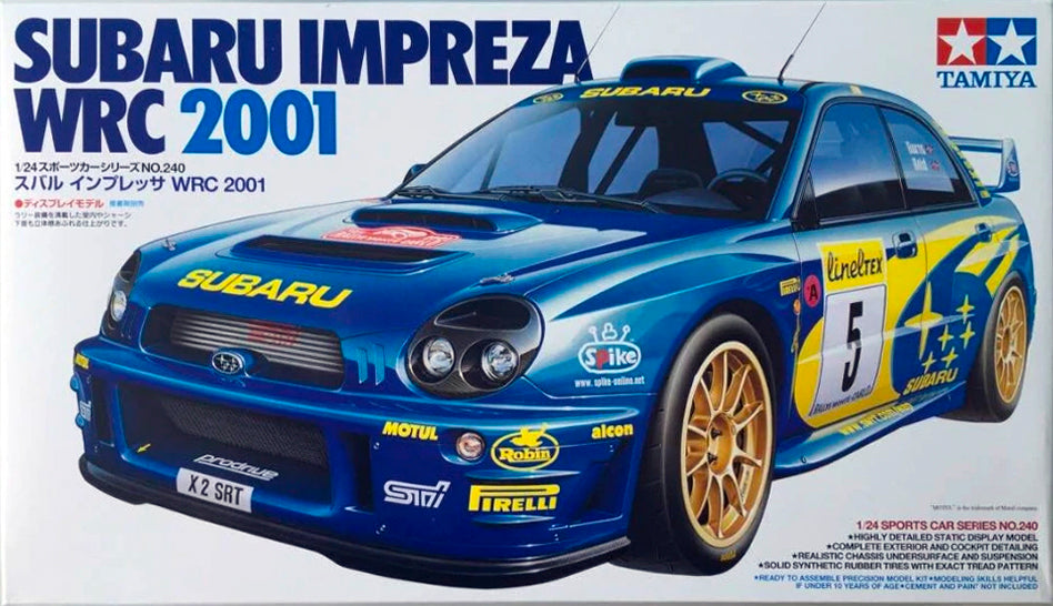 Tamiya 1/24 Subaru Impreza WRC 2001 Plastic Kit 24240