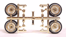 Load image into Gallery viewer, Hoppin Hydros 1/24 1/25 Chrome Baby D's Rims w/ Whitewall Tires 503