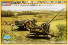 Load image into Gallery viewer, HobbyBoss 1/35 German 2cm Flak38 Late Version with Sd. Ah 51 80148