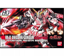 Load image into Gallery viewer, Bandai 1/144 HG #100 Unicorn Gundam (Destroy Mode) Full Psycho Frame 5057399