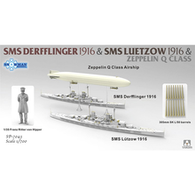 Load image into Gallery viewer, Takom 1/700 German SMS Derfflinger &amp; Luetzow 1916 &amp; Zeppelin Q Class SP-7043