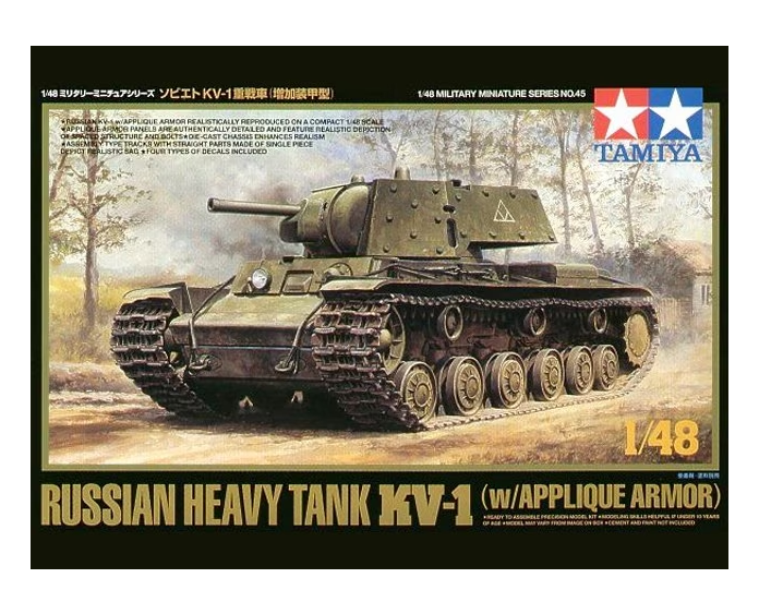 Tamiya 1/48 Russian KV-1 Heavy Tank W/Applique Armor 32545