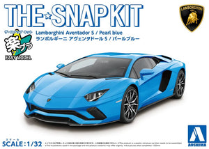 Aoshima Snap Kit 1/32 Lamborghini Aventedor S Pearl Blue 06349