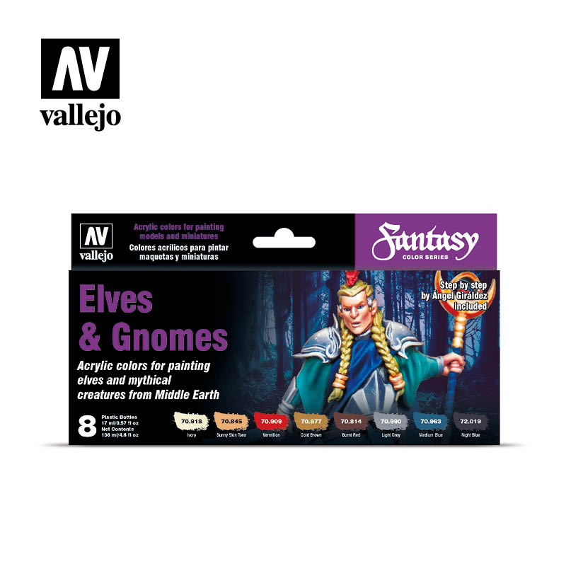 Vallejo 70.242 Elves & Gnomes Paint Set (8)