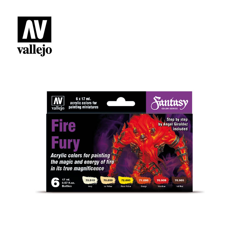 Vallejo 70.2432 Fire Fury Paint Set (6)