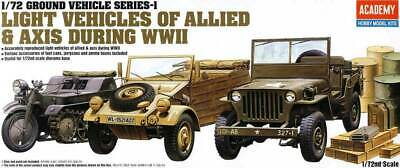 Academy 1/72 Ground Vehicle Series-1 Light Vehicles of Allied and Axis WWII 13416