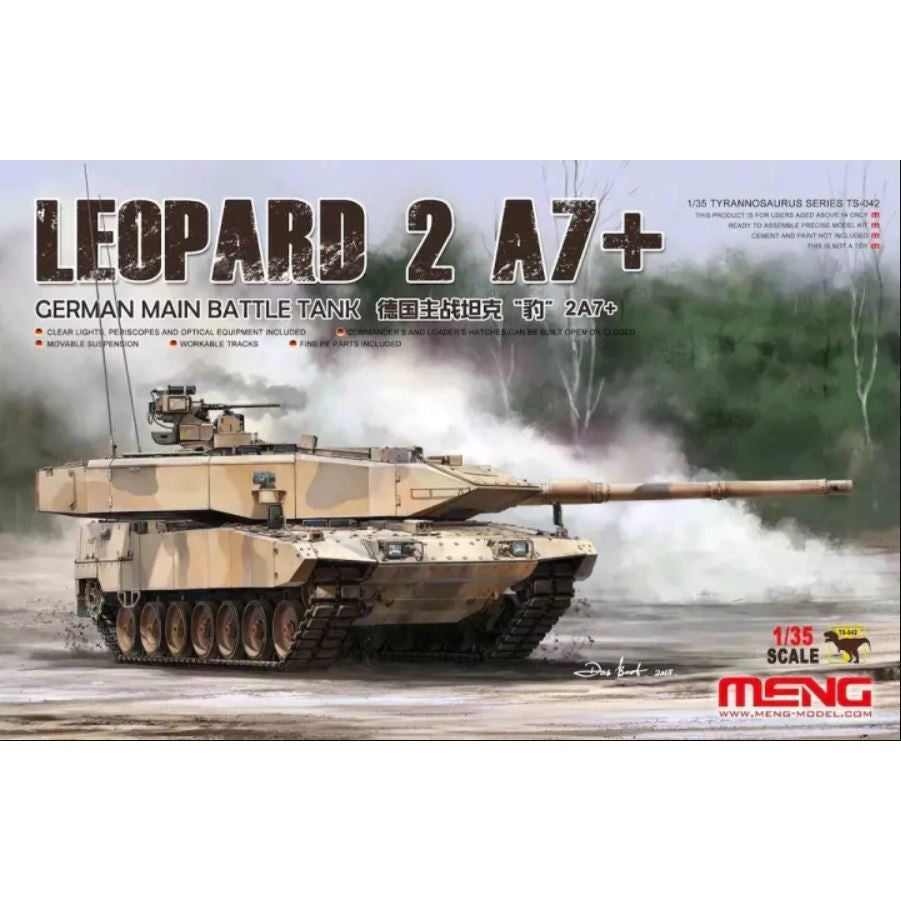 Meng 1/35 German Leopard 2 A7+ TS-042' – Burbank's House of Hobbies