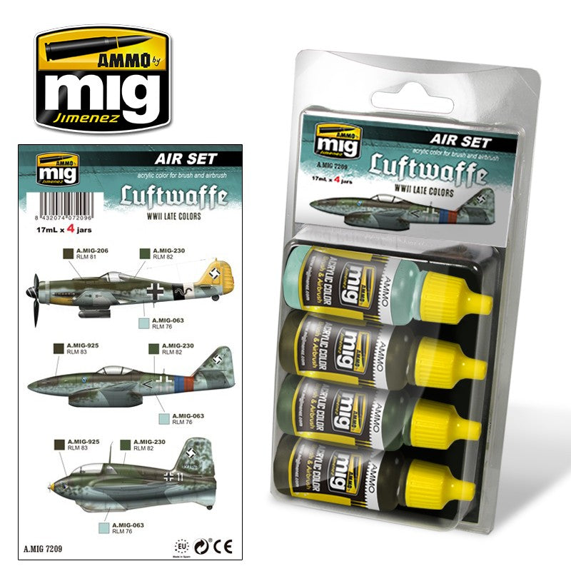 Ammo by Mig AMIG7209 Luftwaffe WWII Late Colors Paint Set