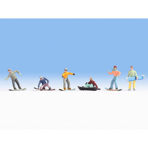 Noch 1/87 HO Snowboarders Figure Set 15826