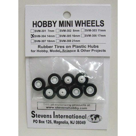 Stevens SVM-304 14mm Rubber Tires on Plastic Hubs (8)