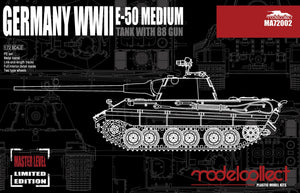 Modelcollect 1/72 German E-50 Medium Tank with 88 Gun MA72002