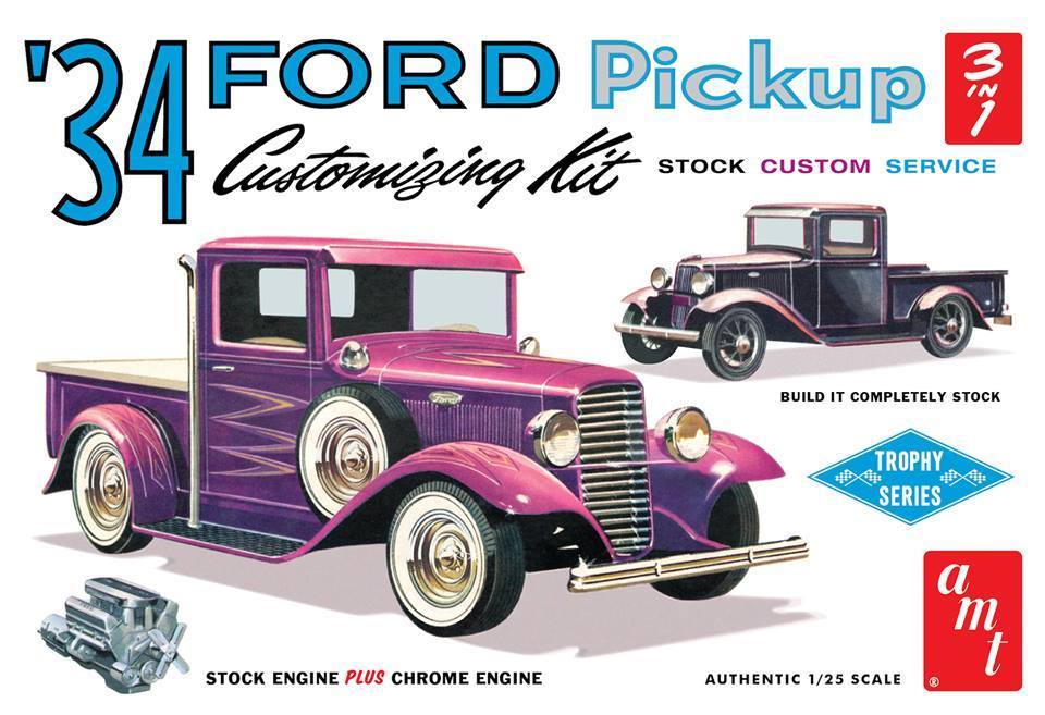 AMT 1/25 Ford Pickup 1934  3 in 1 Customizing Kit AMT1120