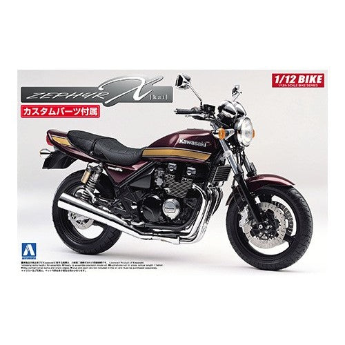 Aoshima 1/12 Kawasaki Zephyr X w Custom Parts Motorcycle Plastic Kit 05168