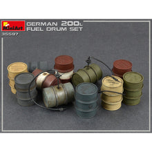 Load image into Gallery viewer, MiniArt 1/35 German 200L Fuel Drums WW2 Set 35597