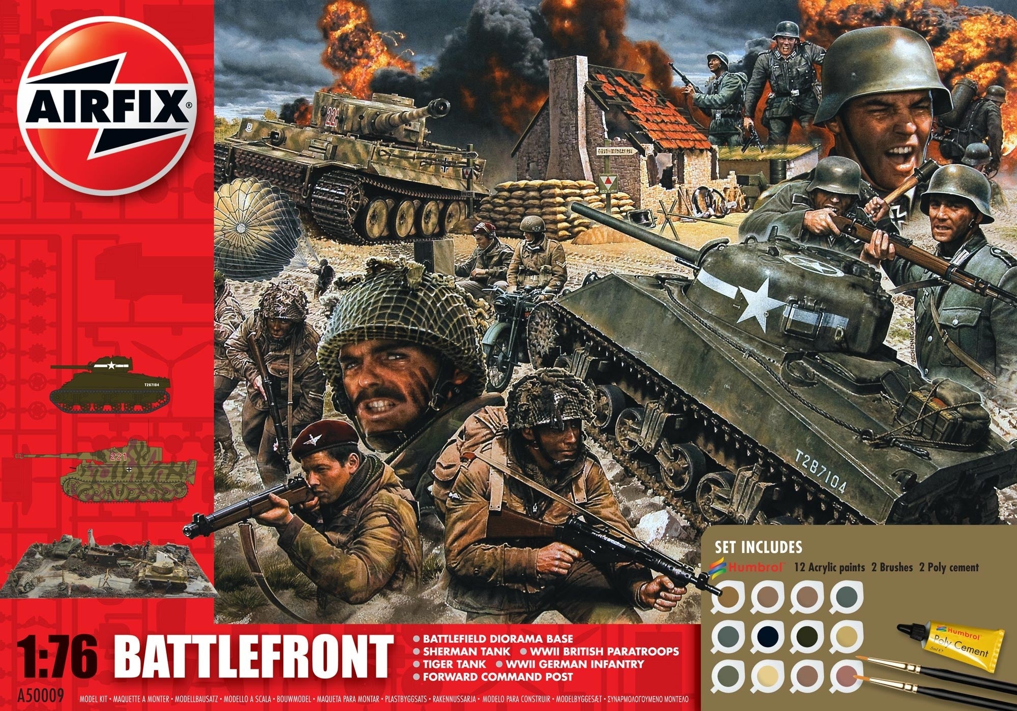 Airfix Starter Set 1/76 D-Day Batllefront Diorama Set A50009