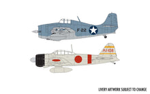 Load image into Gallery viewer, Airfix 1/72 Dogfight Doubles F4F-4 Wildcat &amp; Zero A50184