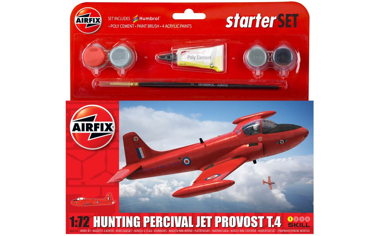 Airfix Starter Set 1/72 British Hunting Percival Jet Provost T.4 A55116